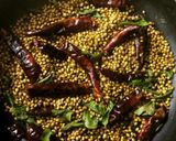 A picture of step 2 of Nalla karam (andhra spice powder).