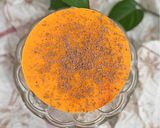 عکس مرحله 4 از دستور چیز کیک پرتقالی با پایه کیک اسفنجی