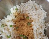 A picture of step 2 of Maggi cheese bombs.