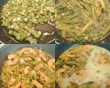 Foto del paso 5 de la receta Revuelto de ajetes, langostinos y espárragos verdes