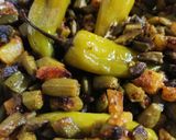 A picture of step 7 of Okra potatoes.