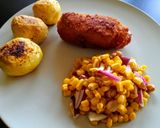 Lilahagymás-mogyorós kukoricasaláta mézes-mustáros öntettel recept fázis 2 fotója