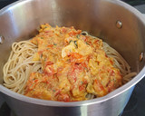 Foto del paso 5 de la receta: Espaguetis en salsa cremosa de tomate, pimientos asados y ricotta