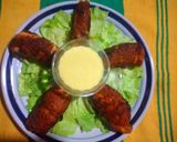 Foto del paso 9 de la receta: Rollitos de pollo con jamón y queso acompañado con mayonesa