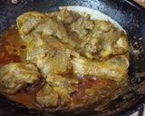 A picture of step 3 of Kolhapuri special chicken masala.
