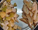 A picture of step 1 of Jamfal nu shak(Guava Curry).