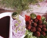 A picture of step 9 of Bajre ke kache qeeme ke kababs.