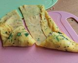 Sajtkrémes palacsinta zöldekkel háromszögbe zárva🌿 recept fázis 4 fotója