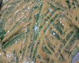 A picture of step 4 of Alu vadi (colacasia leaves fritters).