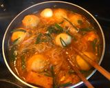 A picture of step 2 of Kimchi Noodles.