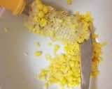 A picture of step 4 of Garlic, Corn, Tomato. Mozzarella topping & Grated Cheese. Salsa.