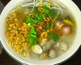 Hình bước làm 1 của món Cháo thịt bằm nấm rơm ăn kèm dưa mắm giá hẹ