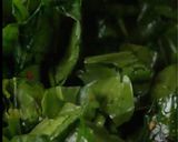 A picture of step 5 of Palak Dal (spinach-lentil soup).
