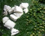 A picture of step 4 of Paalak matar paneer.