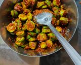 A picture of step 2 of Tindora pickle.