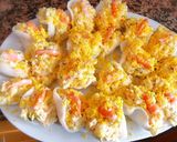 Foto del paso 11 de la receta: Ensaladilla sobre barcas de pan de gambas