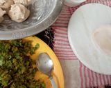 A picture of step 7 of Karaishutir Parota, hungcurd/ Green peas stuffed bread with hungcurd.