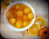 A picture of step 5 of Orange Rasgulla.