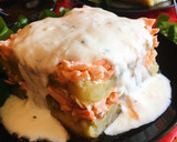 Foto del paso 4 de la receta: Tartar de berenjena y salmón con salsa de yogur