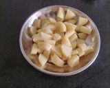 A picture of step 1 of Falahari sukhi bhaji.