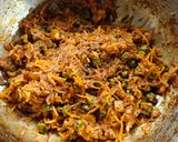 A picture of step 1 of Pattis(Left over bhaji).