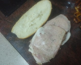 Foto del paso 1 de la receta: Bocadillo de pollo relleno y queso majorero