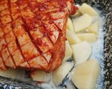 Krumpliágyon sült sertés császárhús recept fázis 9 fotója