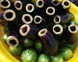 A picture of step 2 of Stuffed Zucchini, Eggplant, and Grape Leaves.