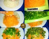 A picture of step 1 of Veg Manchurian 2 ways in gravy and dry.