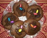 A picture of step 4 of Choco lava cake.