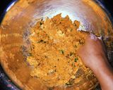 A picture of step 4 of Kadhi muthiya.