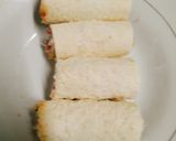Hình bước làm 2 của món Chả giò làm từ bánh mì sandwich