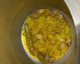 A picture of step 2 of Desi Odia style chicken gravy.