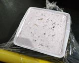 A picture of step 8 of No Bake Blueberry Biscuit Cake.