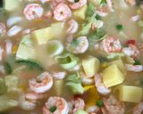 A picture of step 3 of Prawn, Pineapple with Vegetables Sticky Stir Fry Rice.