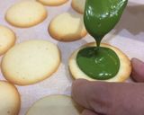 A picture of step 9 of Langue de Chat Cookies with Matcha Chocolate filling.