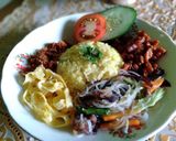 Foto langkah ke 9 dari resep Nasi Kuning Rice cooker + Lauk.