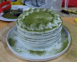 Foto langkah ke 10 dari resep 🍵 MATCHA CREPES CAKE 🍵.