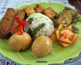 Foto langkah ke 9 dari resep Sego Megono Wonosobo Lauk Tempe Kemul dan Baceman.