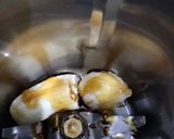 A picture of step 1 of Protein rich Almond banana shake.
