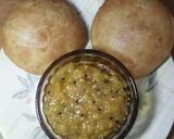 A picture of step 13 of Halwa Pori Tarkari with Achar.