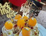 A picture of step 9 of Mother's day special rasmalai cake.