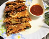 A picture of step 17 of Mexican Chicken Tikka Quesadilla - South Indian Flavour - Fusion Style.