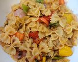 A picture of step 7 of FARFALLE PASTA with VEGGIES.