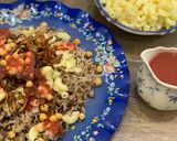 A picture of step 6 of Egyptian Koshari.