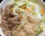 A picture of step 4 of Shredded Pork Rice Noodle Stir-Fry.