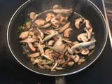 Wok de sesos con verduras