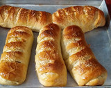 Foto langkah ke 5 dari resep Roti Manis Jumbo Isi Pisang.