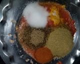 A picture of step 2 of Mater paneer.