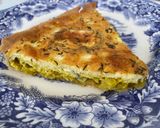 Une image de l'étape 7 de Quiche printanière poireaux chèvre frais et herbes de Provence.